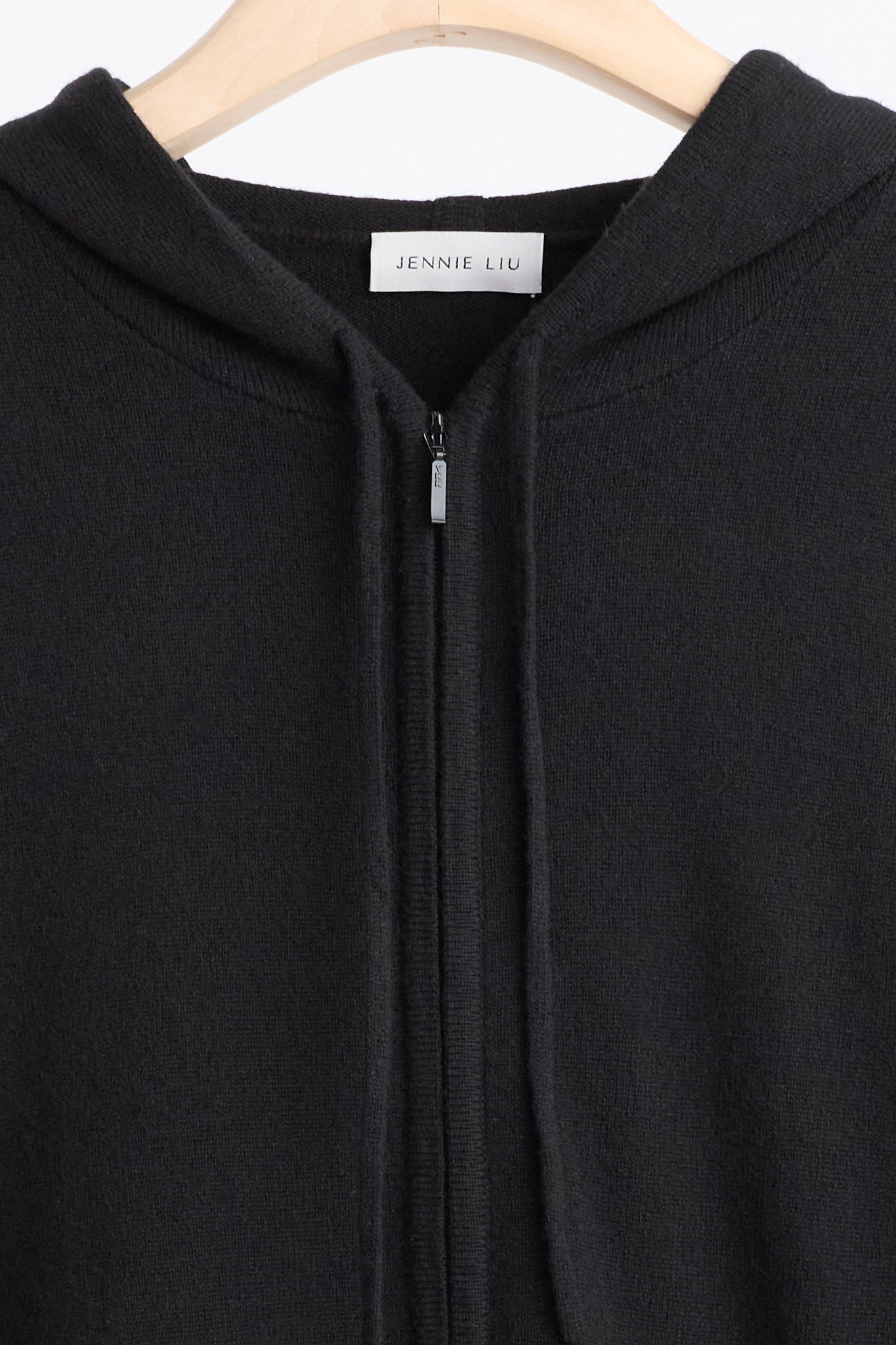 JENNIE LIU Women's 100% Pure Cashmere Long Sleeve Zip Hoodie Cardigan Sweater