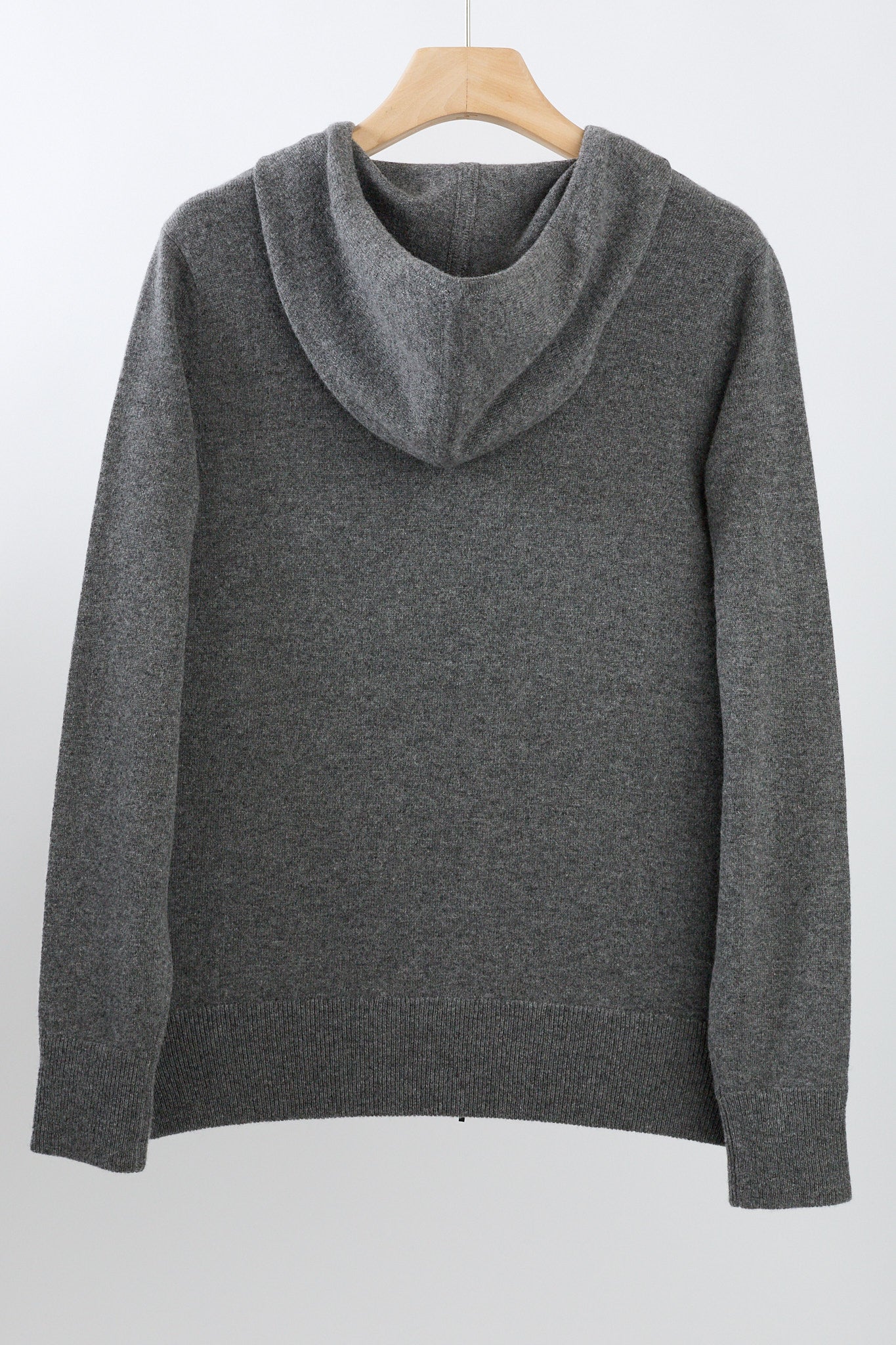 JENNIE LIU Women's 100% Pure Cashmere Long Sleeve Zip Hoodie Cardigan Sweater