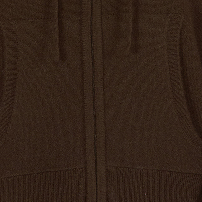 JENNIE LIU Women's 100% Pure Cashmere Long Sleeve Zip Hoodie Cardigan Sweater