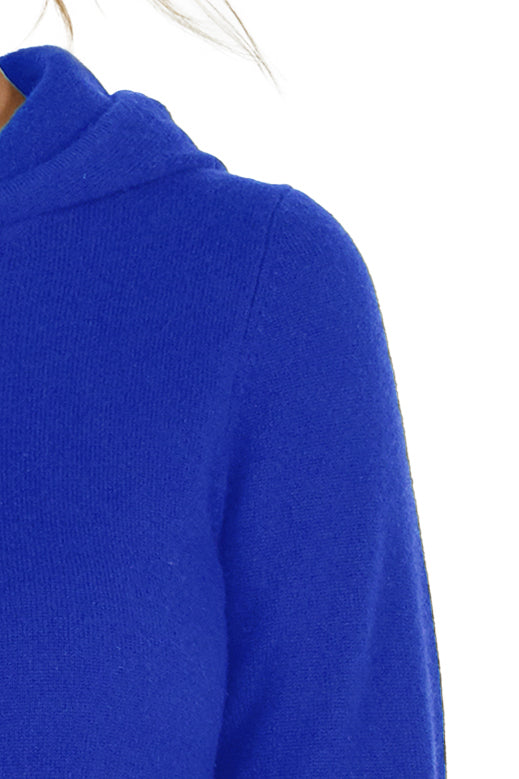 JENNIE LIU Women's 100% Pure Cashmere Long Sleeve Zip Hoodie Cardigan Sweater