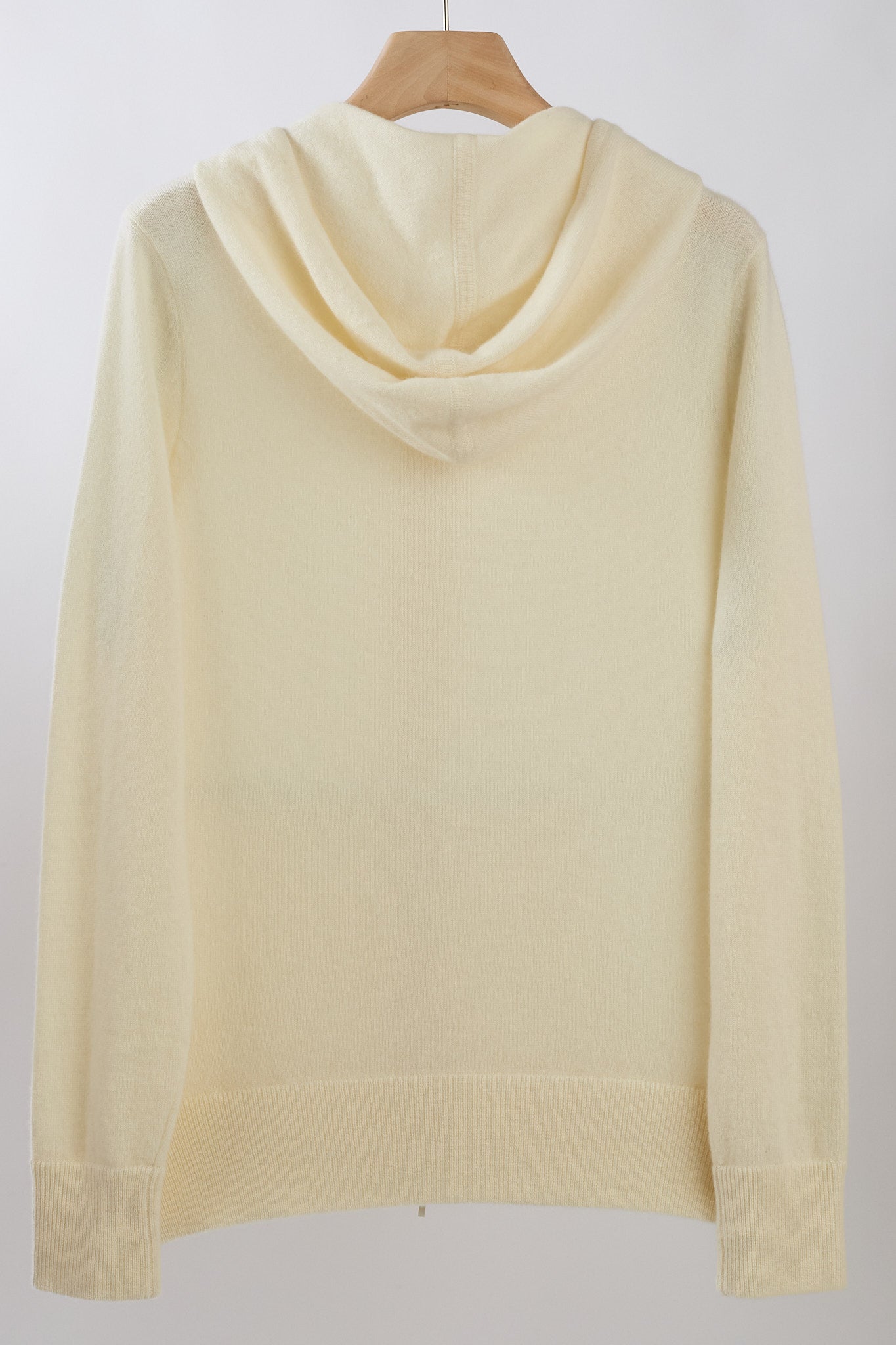 JENNIE LIU Women's 100% Pure Cashmere Long Sleeve Zip Hoodie Cardigan Sweater