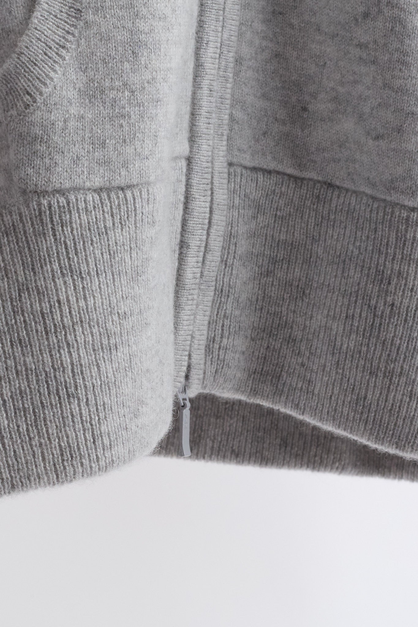 JENNIE LIU Women's 100% Pure Cashmere Long Sleeve Zip Hoodie Cardigan Sweater