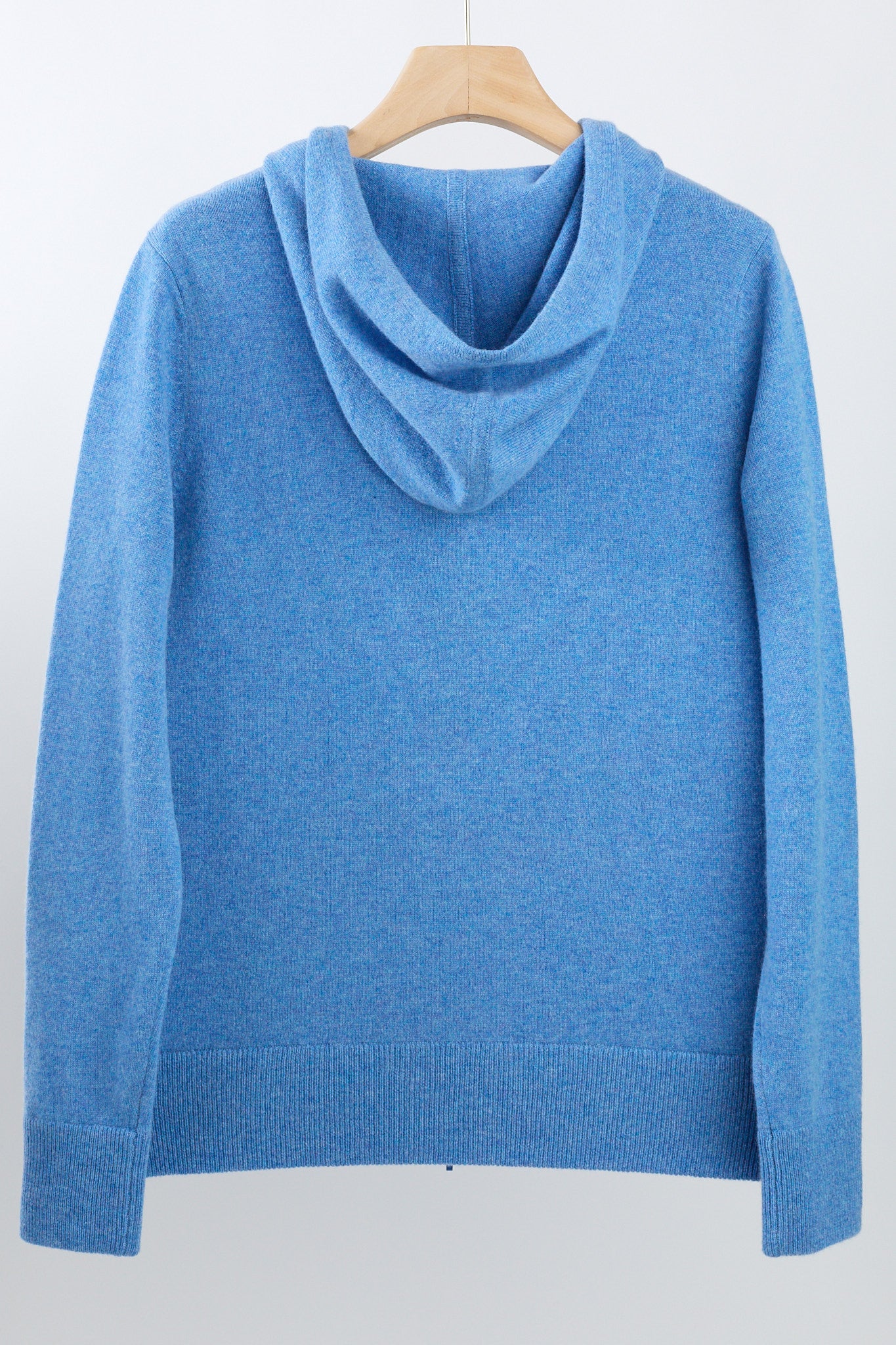 JENNIE LIU Women's 100% Pure Cashmere Long Sleeve Zip Hoodie Cardigan Sweater