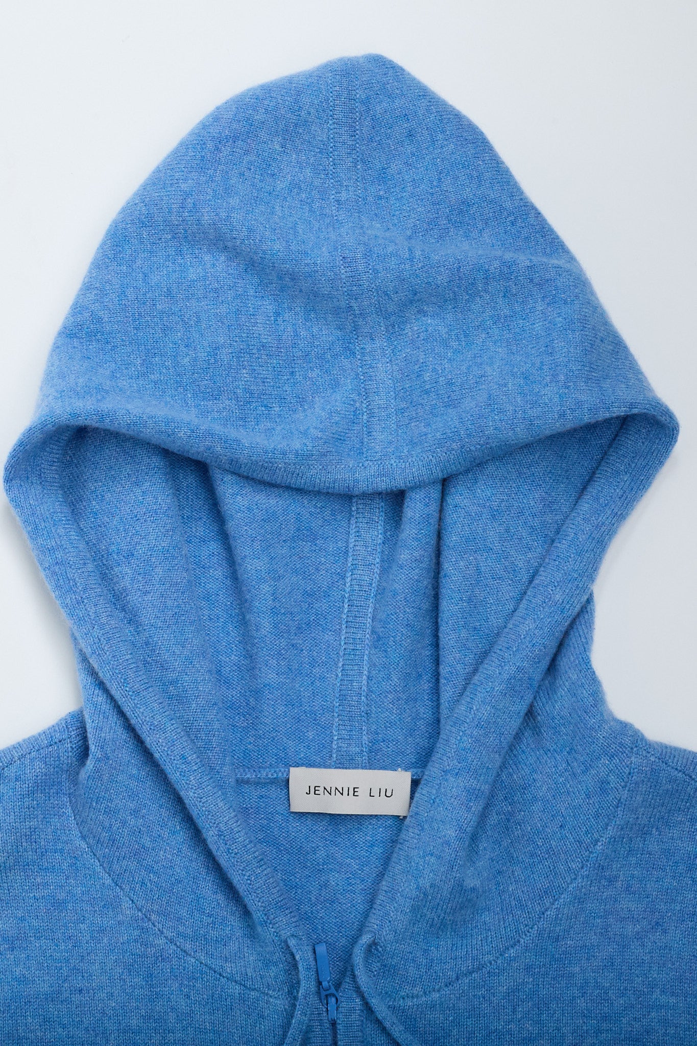 JENNIE LIU Women's 100% Pure Cashmere Long Sleeve Zip Hoodie Cardigan Sweater