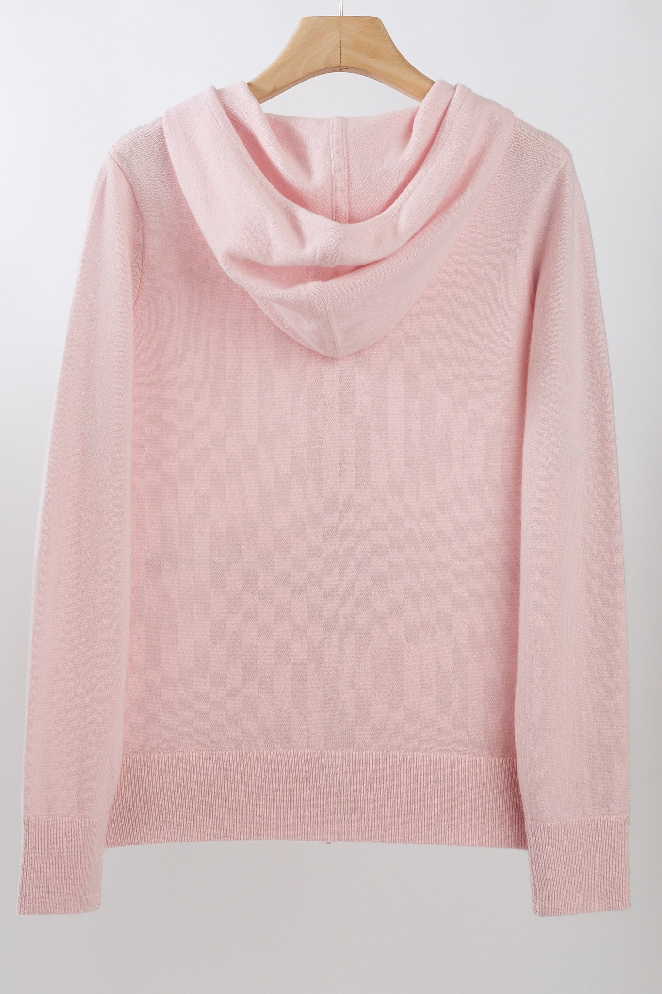 JENNIE LIU Women's 100% Pure Cashmere Long Sleeve Zip Hoodie Cardigan Sweater