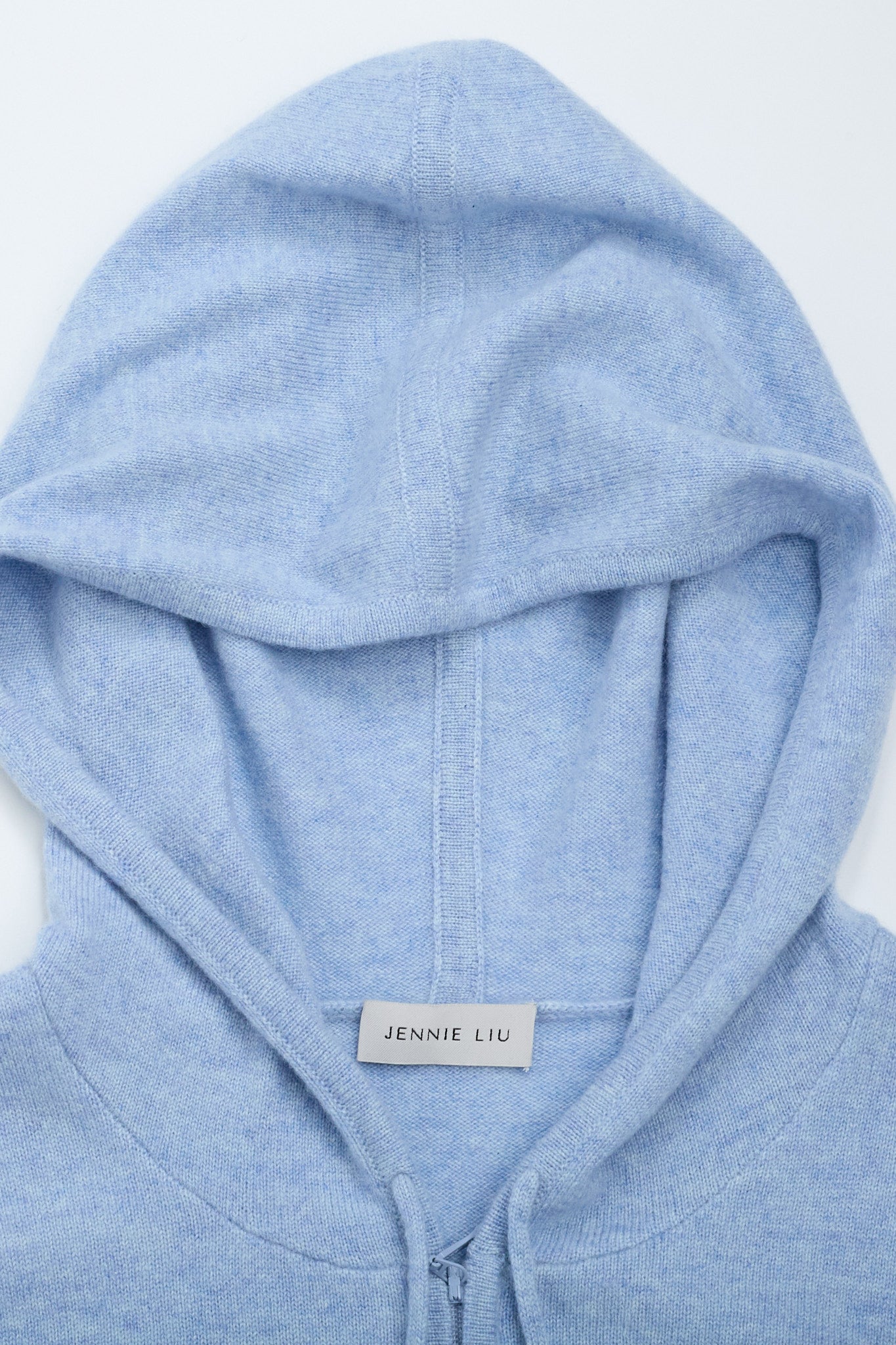 JENNIE LIU Women's 100% Pure Cashmere Long Sleeve Zip Hoodie Cardigan Sweater