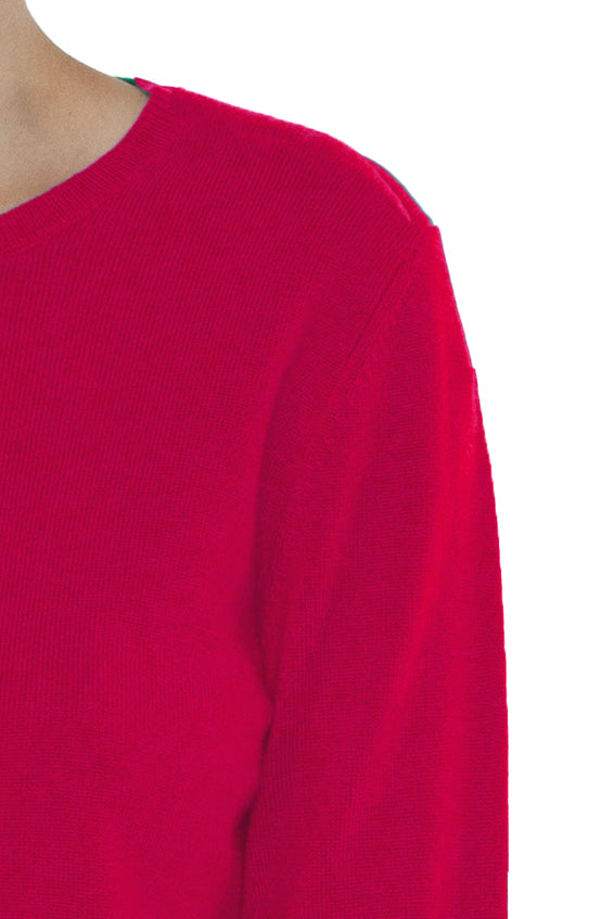 JENNIE LIU Women's 100% Cashmere Button Front Long Sleeve Crewneck Cardigan Sweater