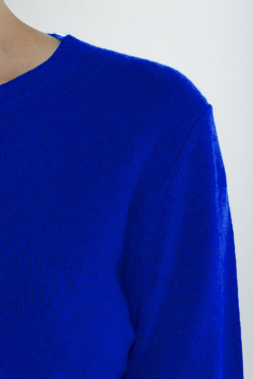 JENNIE LIU Women's 100% Cashmere Button Front Long Sleeve Crewneck Cardigan Sweater