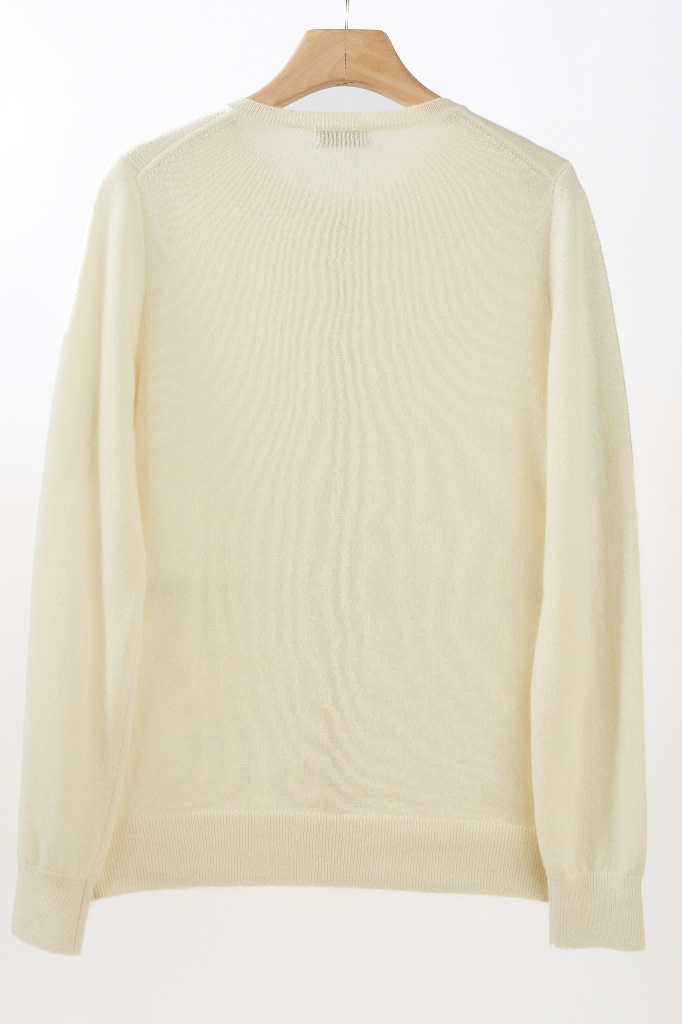 JENNIE LIU Women's 100% Cashmere Button Front Long Sleeve Crewneck Cardigan Sweater