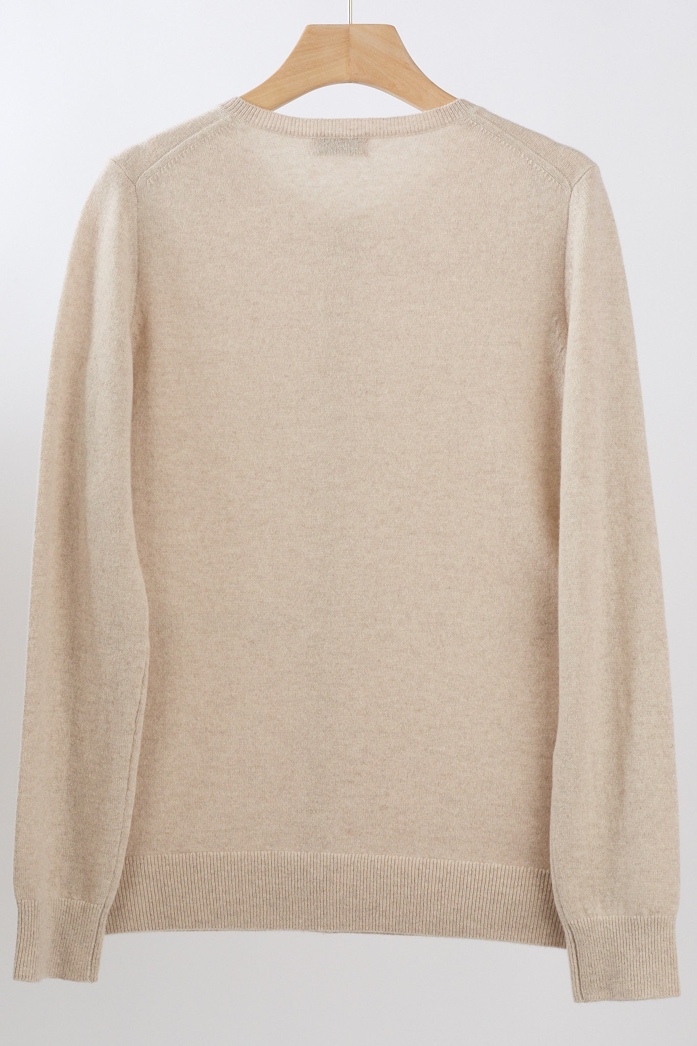 JENNIE LIU Women's 100% Cashmere Button Front Long Sleeve Crewneck Cardigan Sweater