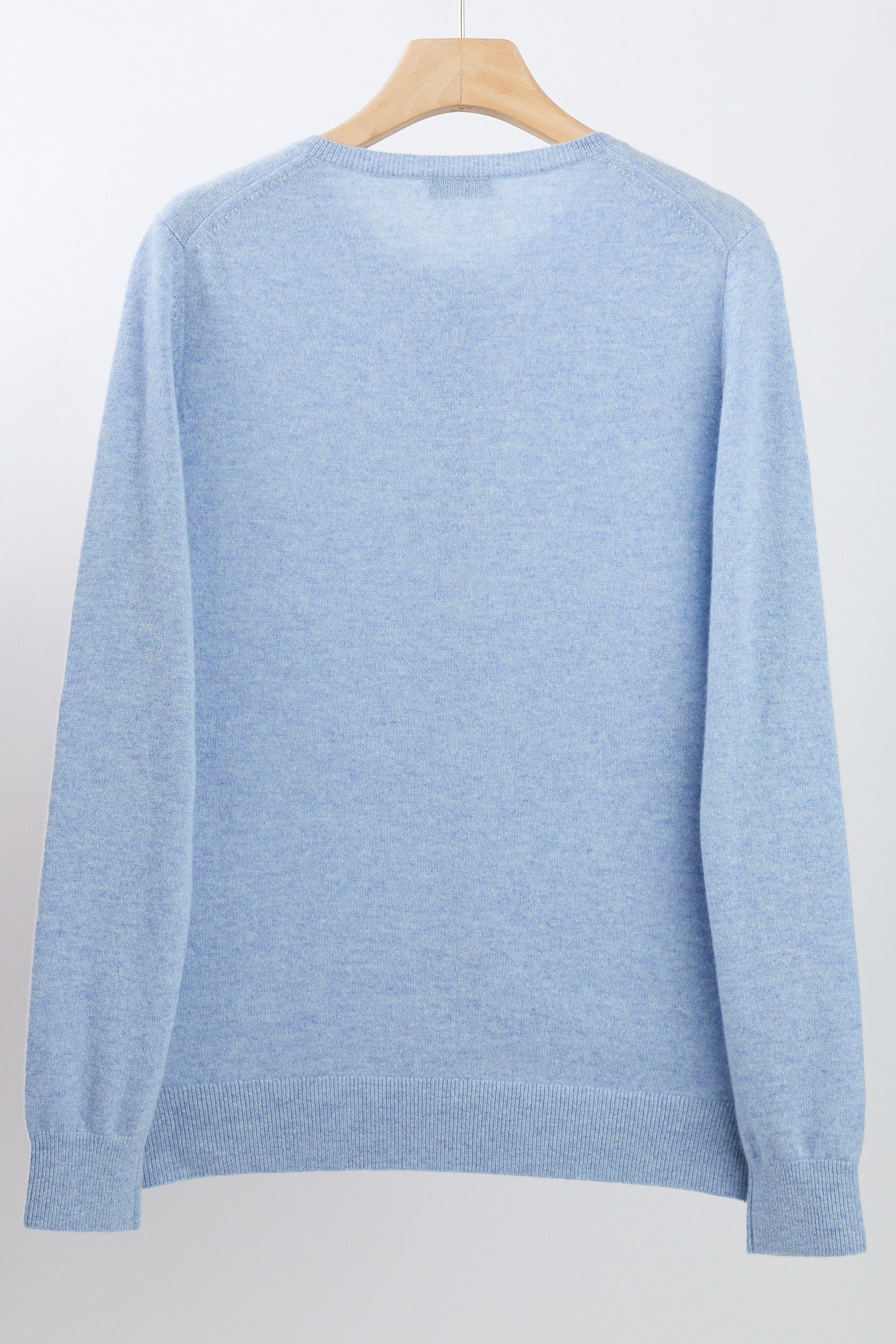 JENNIE LIU Women's 100% Cashmere Button Front Long Sleeve Crewneck Cardigan Sweater