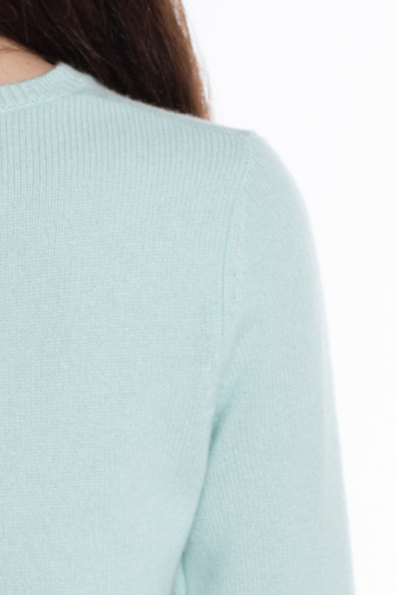 JENNIE LIU 100% Pure Cashmere 4-ply Extra Cozy Long Sleeve Crew Neck Sweater