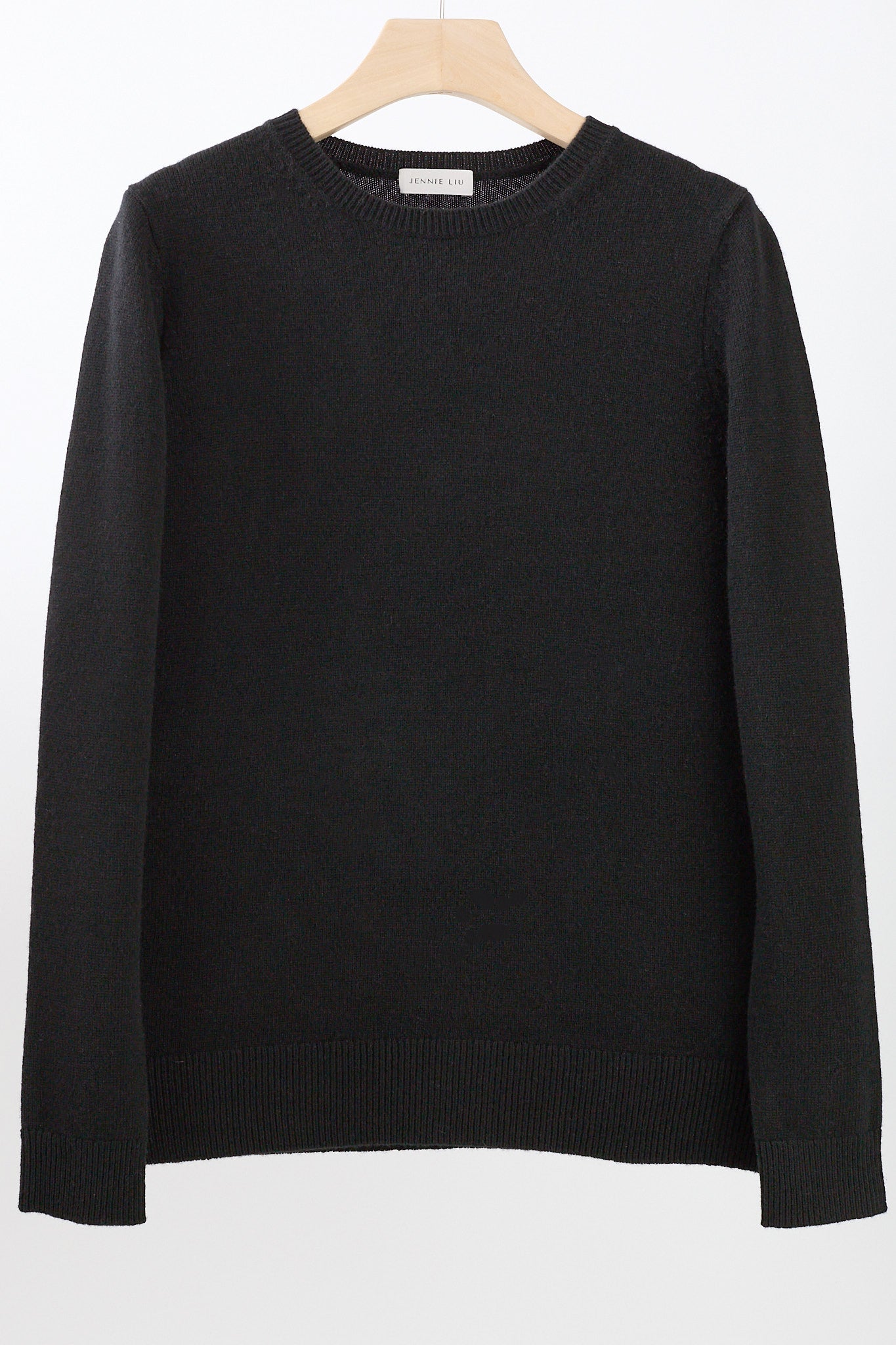 JENNIE LIU 100% Pure Cashmere 4-ply Extra Cozy Long Sleeve Crew Neck Sweater