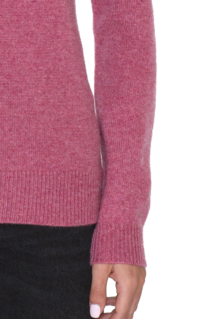 JENNIE LIU 100% Pure Cashmere 4-ply Extra Cozy Long Sleeve Crew Neck Sweater