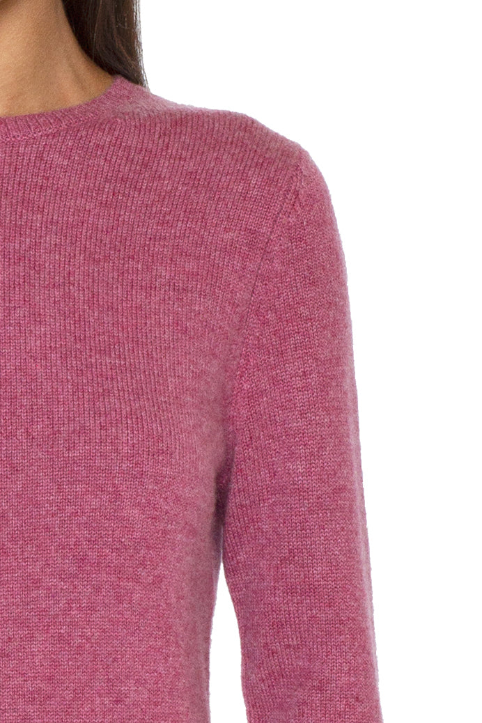 JENNIE LIU 100% Pure Cashmere 4-ply Extra Cozy Long Sleeve Crew Neck Sweater