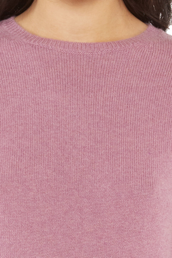 JENNIE LIU 100% Pure Cashmere 4-ply Extra Cozy Long Sleeve Crew Neck Sweater