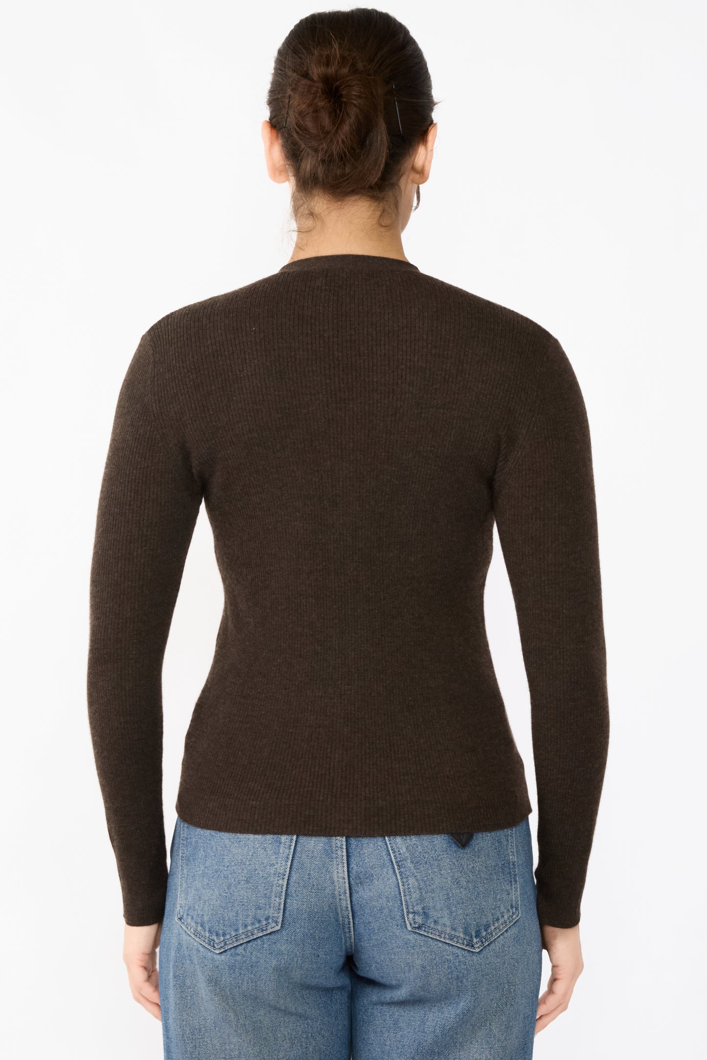 JENNIE LIU Womens 100% Cashmere V-Neck Cardigan Sweater | Ribbed Tissue Weight Cashmere Sweaters for Women