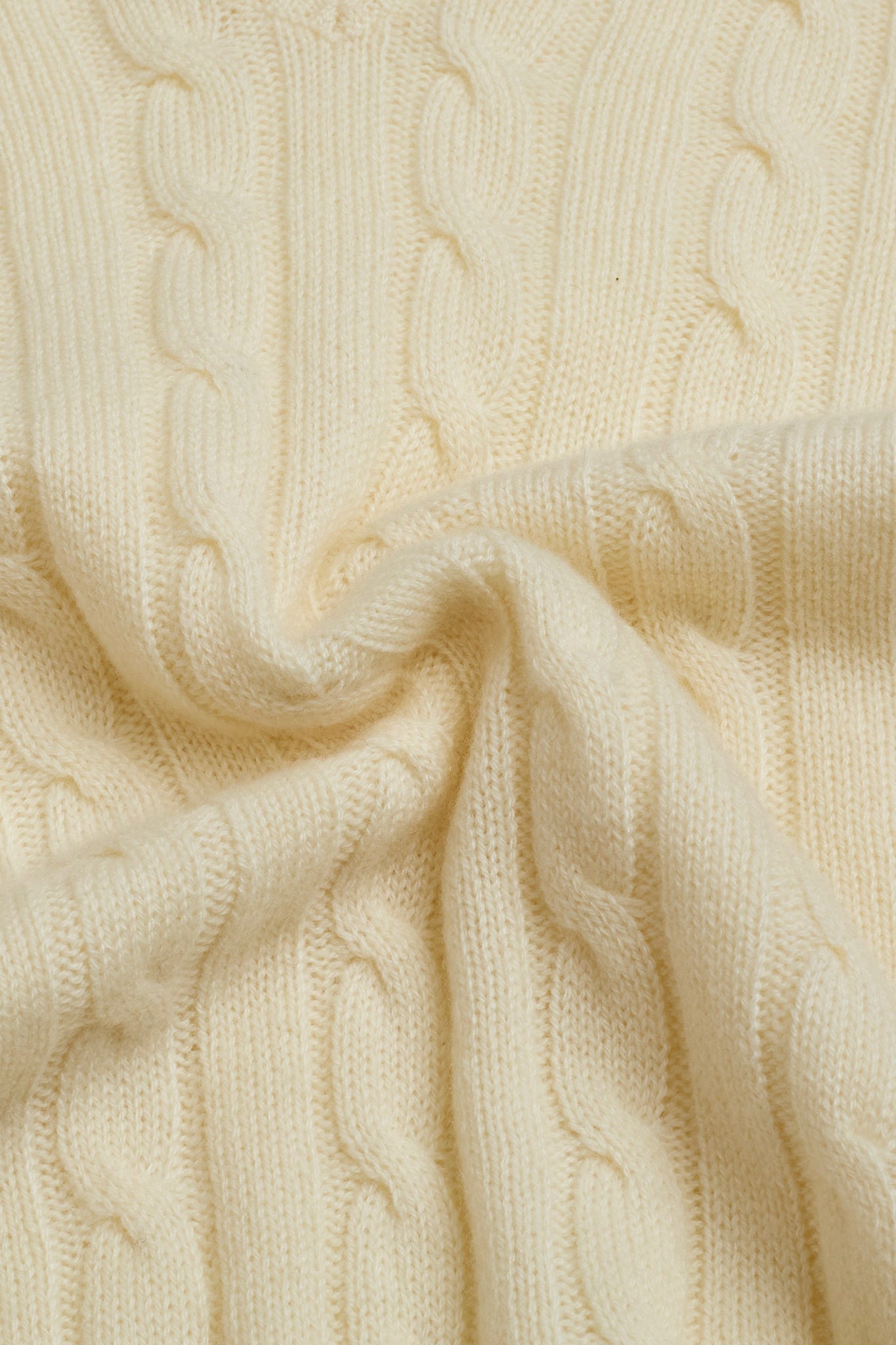 JENNIE LIU Women's 100% Cashmere Cable-knit Long Sleeve Pullover Crew Neck Sweater