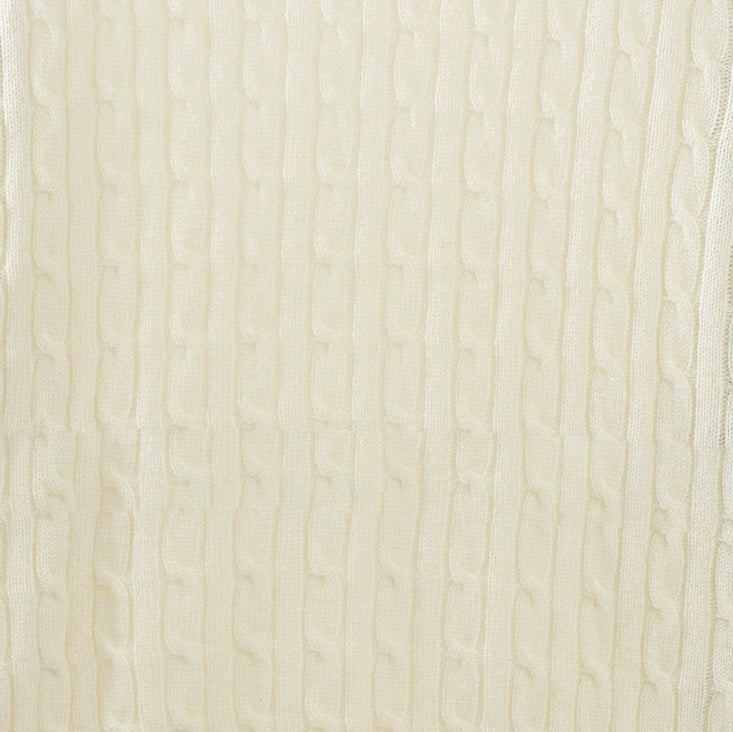 JENNIE LIU Women's 100% Cashmere Cable-knit Long Sleeve Pullover Crew Neck Sweater