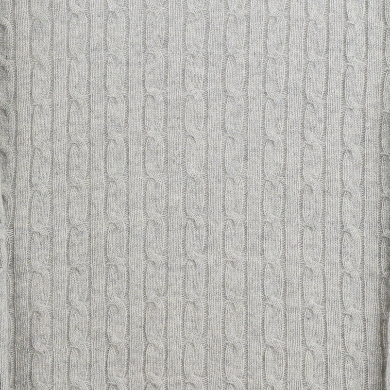 JENNIE LIU Women's 100% Cashmere Cable-knit Long Sleeve Pullover Crew Neck Sweater