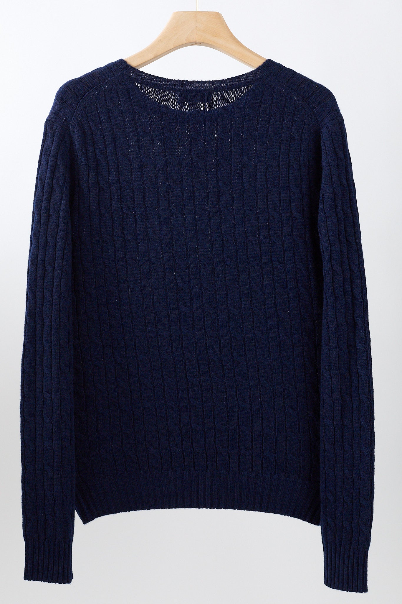 JENNIE LIU Women's 100% Cashmere Cable-knit Long Sleeve Pullover Crew Neck Sweater