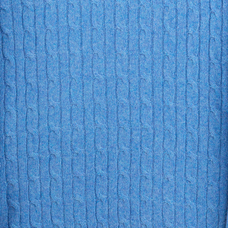 JENNIE LIU Women's 100% Cashmere Cable-knit Long Sleeve Pullover Crew Neck Sweater