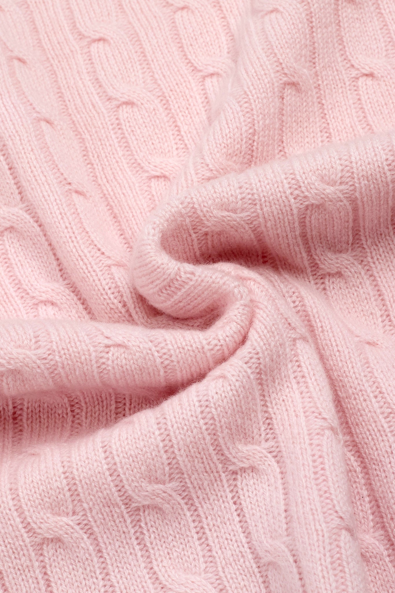 JENNIE LIU Women's 100% Cashmere Cable-knit Long Sleeve Pullover Crew Neck Sweater