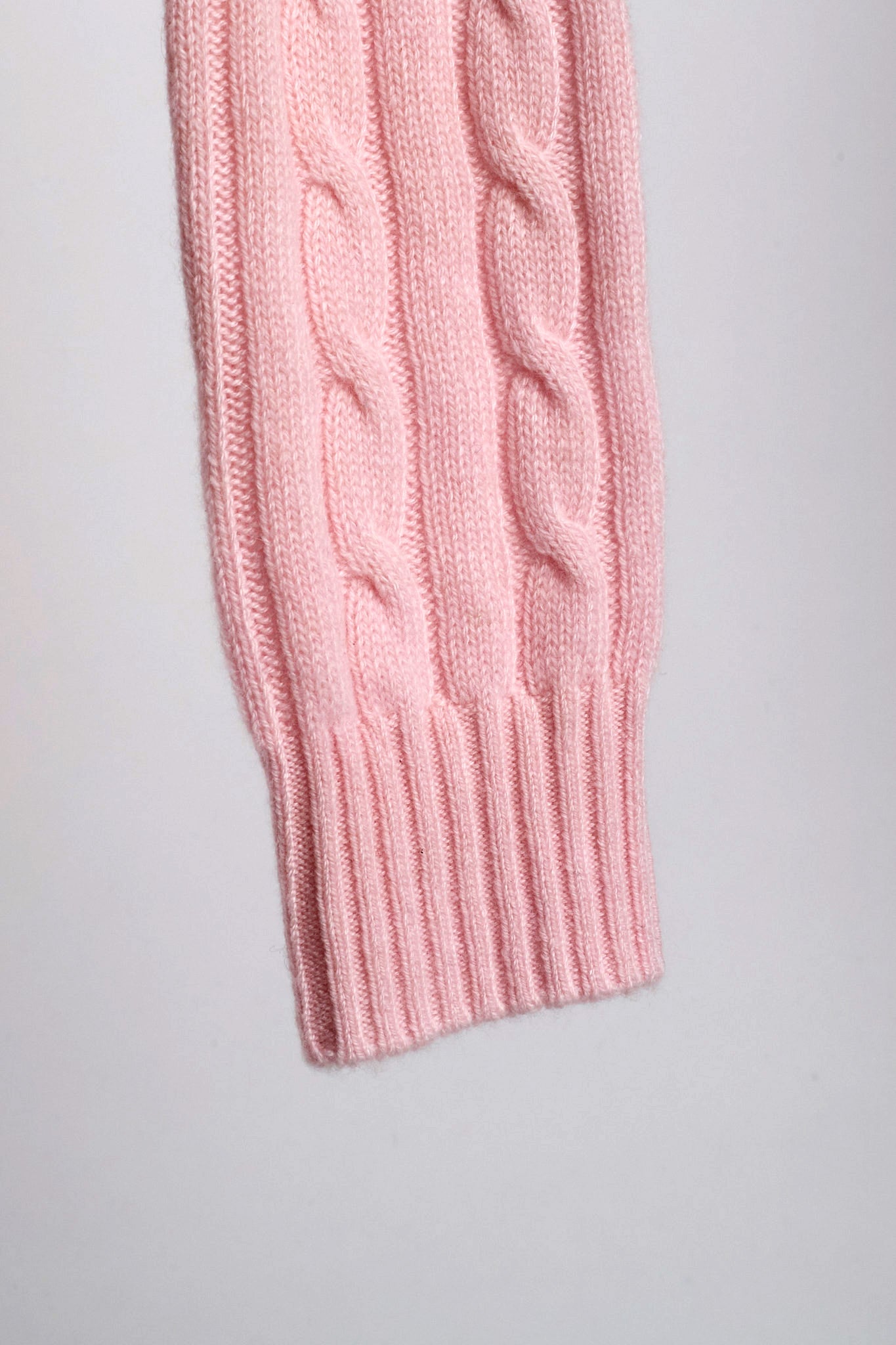 JENNIE LIU Women's 100% Cashmere Cable-knit Long Sleeve Pullover Crew Neck Sweater