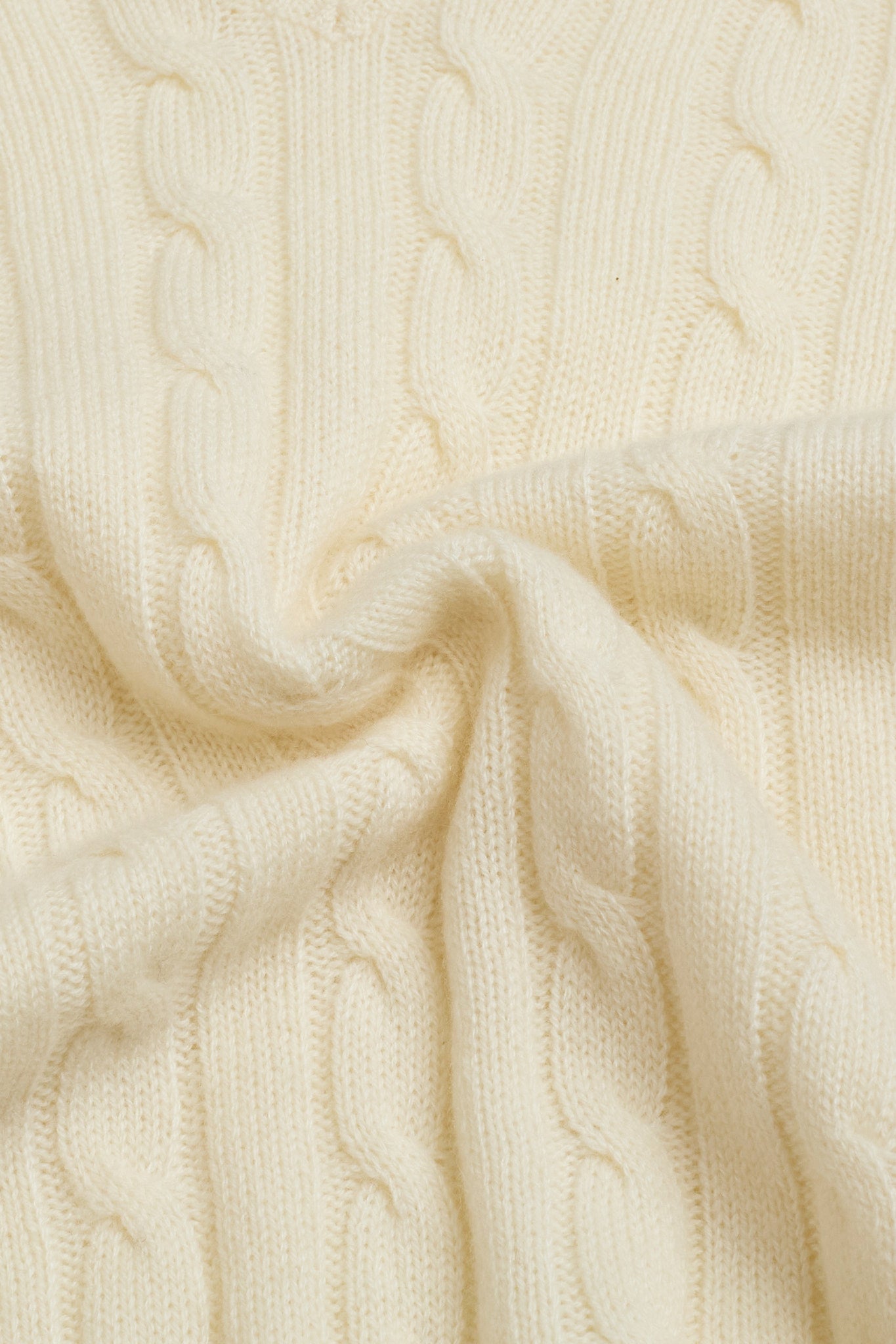 JENNIE LIU Women's 100% Cashmere Cable-knit Long Sleeve Pullover V Neck Sweater