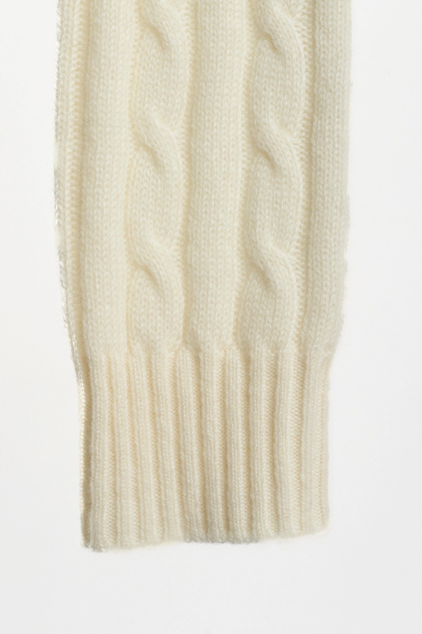 JENNIE LIU Women's 100% Cashmere Cable-knit Long Sleeve Pullover V Neck Sweater