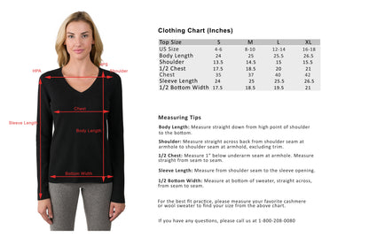 Women's Classic Cashmere V-Neck Sweater in Black by JENNIE LIU
