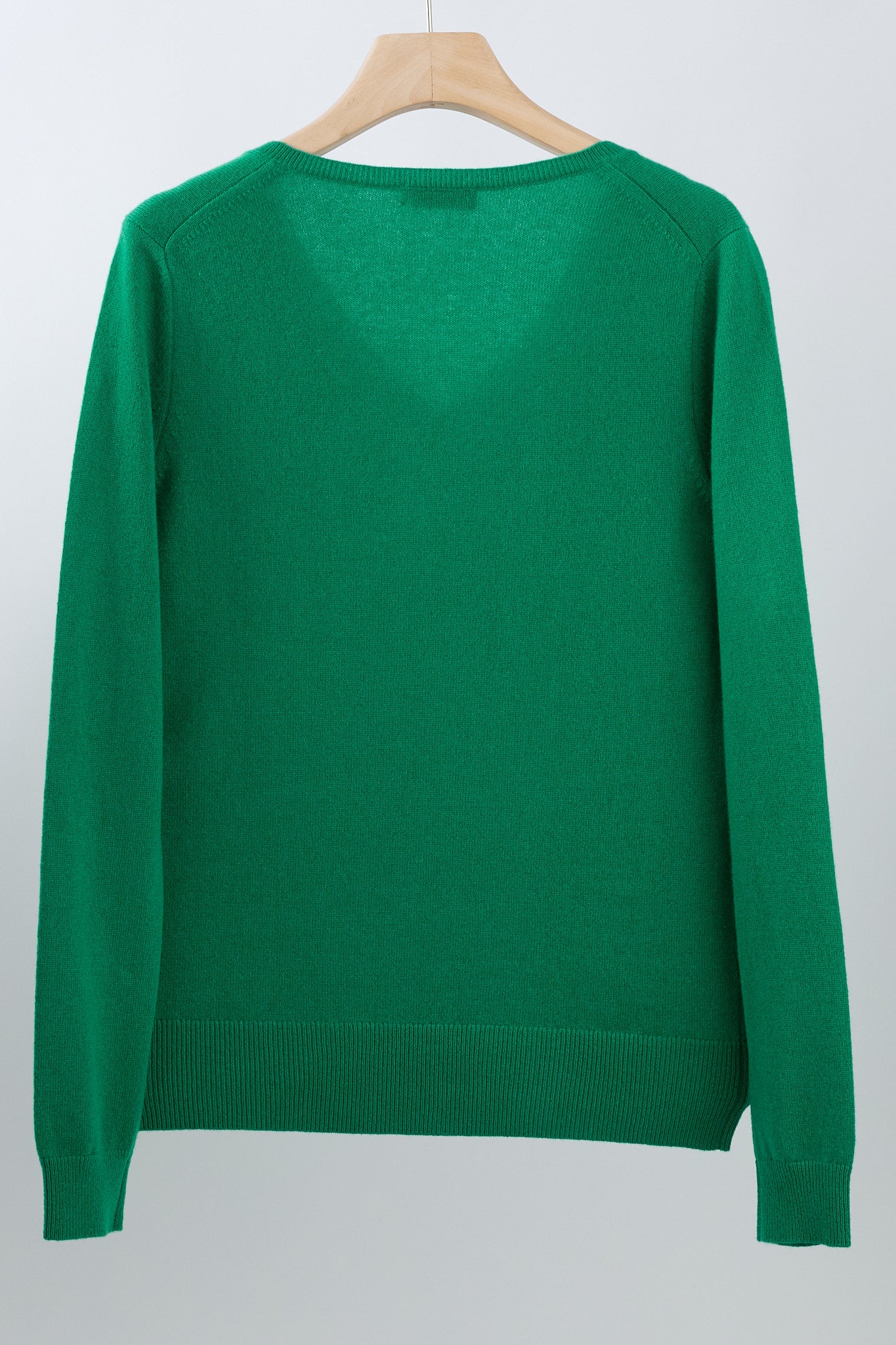 JENNIE LIU Women's 100% Pure Cashmere Long Sleeve Pullover V Neck Sweater