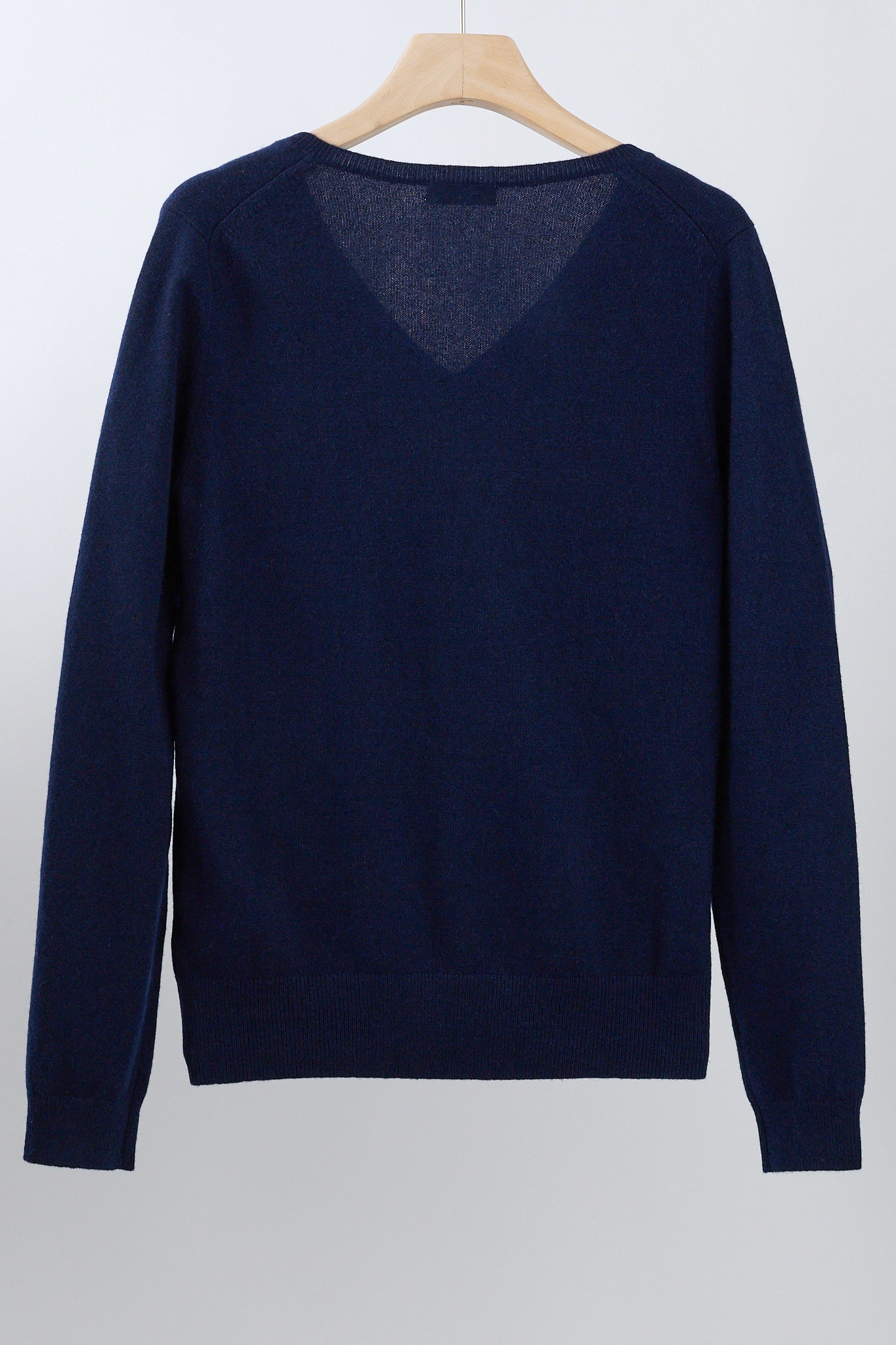 JENNIE LIU Women's 100% Pure Cashmere Long Sleeve Pullover V Neck Sweater