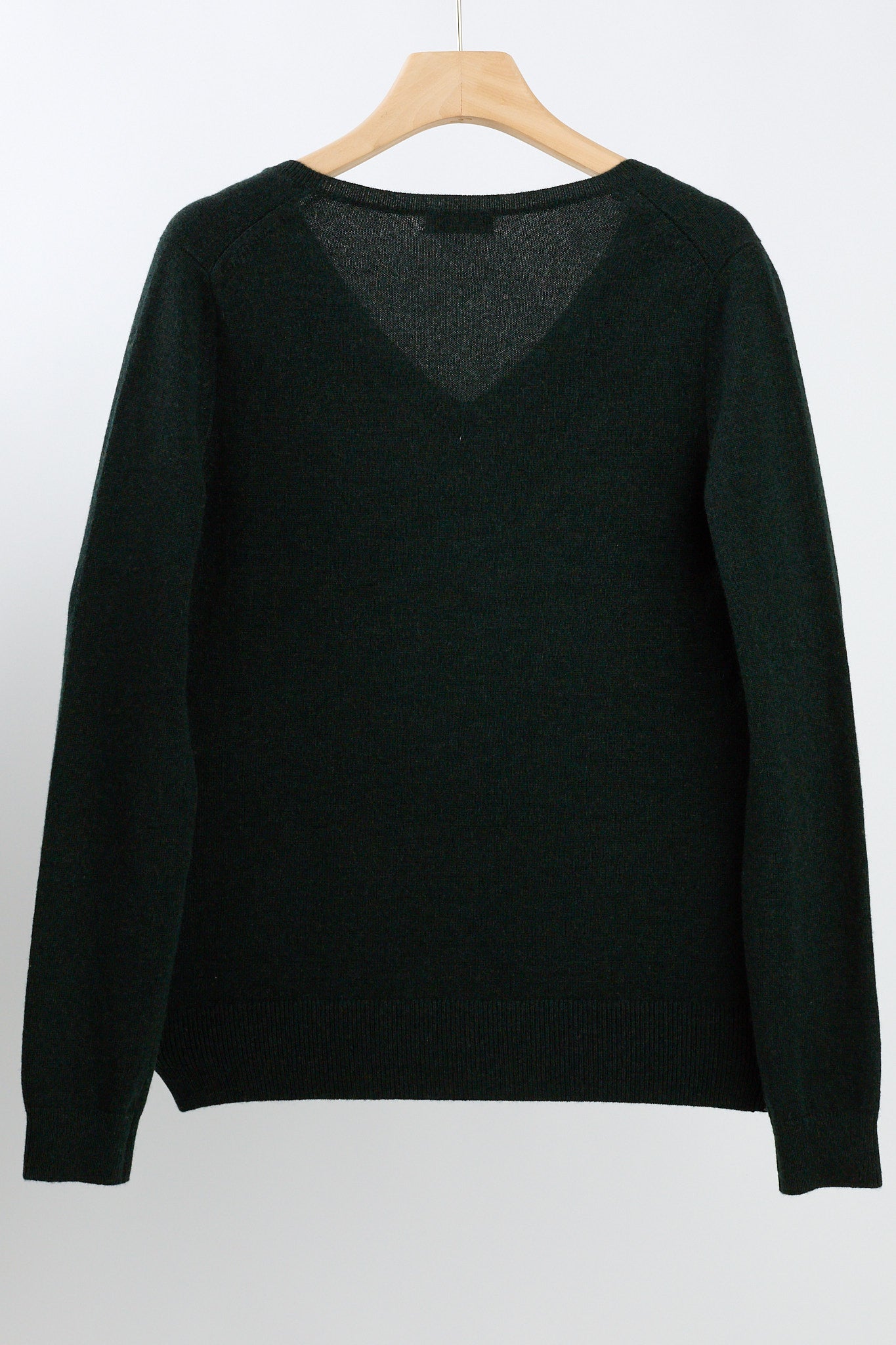 JENNIE LIU Women's 100% Pure Cashmere Long Sleeve Pullover V Neck Sweater