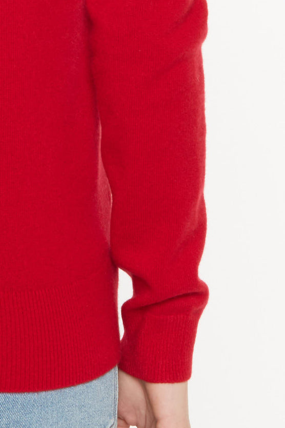 JENNIE LIU Women's 100% Pure Cashmere Long Sleeve Pullover V Neck Sweater