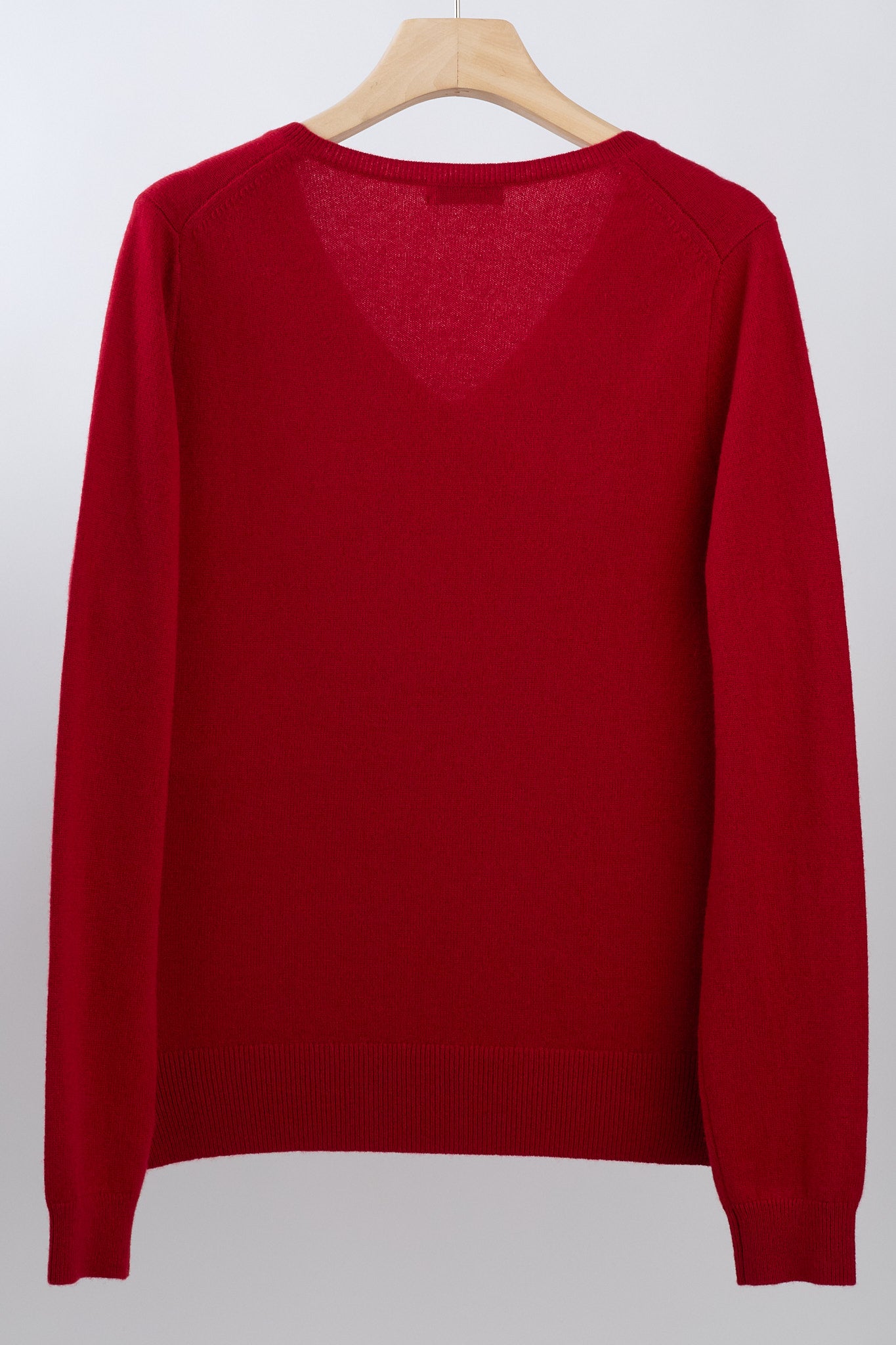 JENNIE LIU Women's 100% Pure Cashmere Long Sleeve Pullover V Neck Sweater