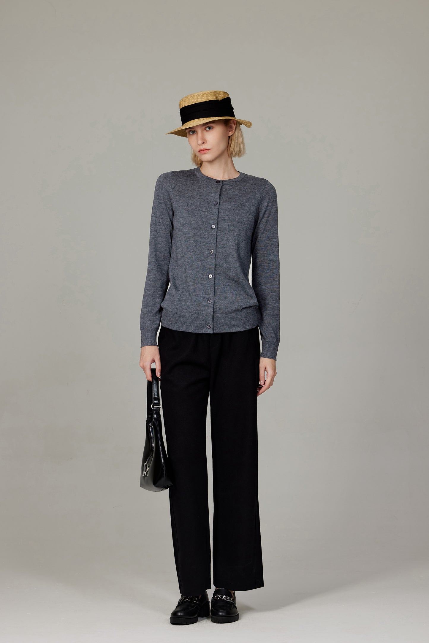 JENNIE LIU Women's 100% Merino Wool Light Weight Cardigan | Ultra Soft Fine-gauge Sweaters for Women | Machine Washable