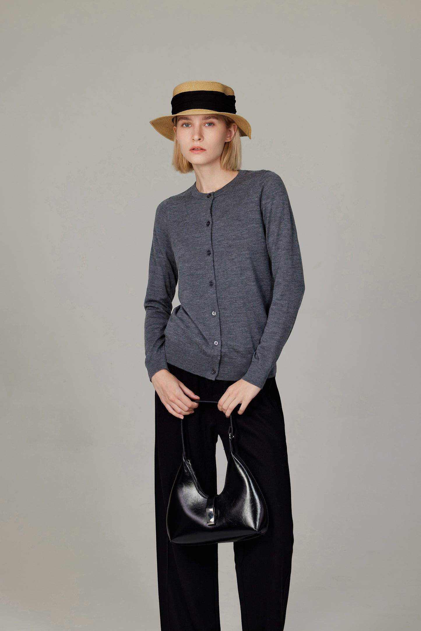 JENNIE LIU Women's 100% Merino Wool Light Weight Cardigan | Ultra Soft Fine-gauge Sweaters for Women | Machine Washable