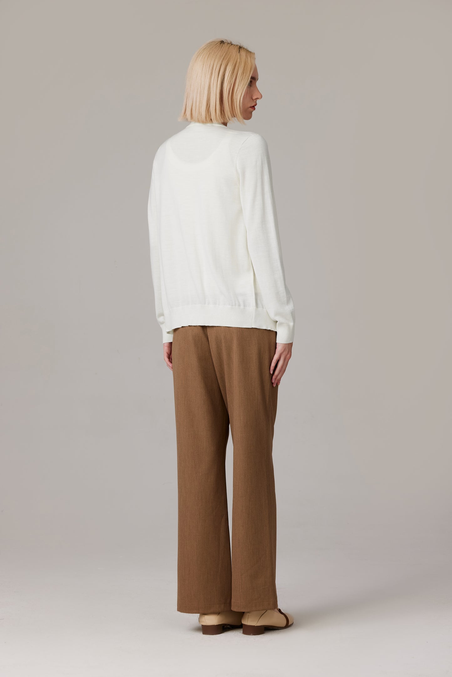 JENNIE LIU Women's 100% Merino Wool Light Weight Cardigan | Ultra Soft Fine-gauge Sweaters for Women | Machine Washable