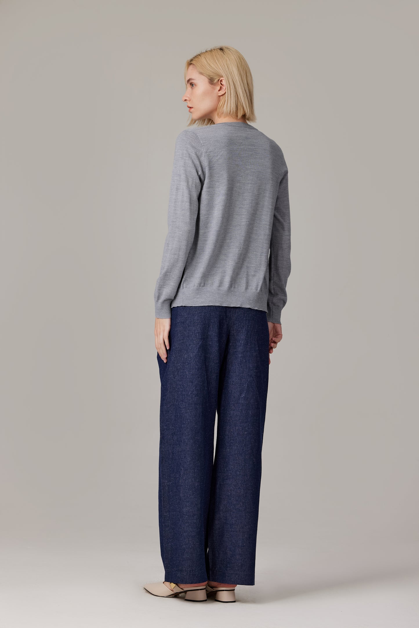 JENNIE LIU Women's 100% Merino Wool Light Weight Cardigan | Ultra Soft Fine-gauge Sweaters for Women | Machine Washable