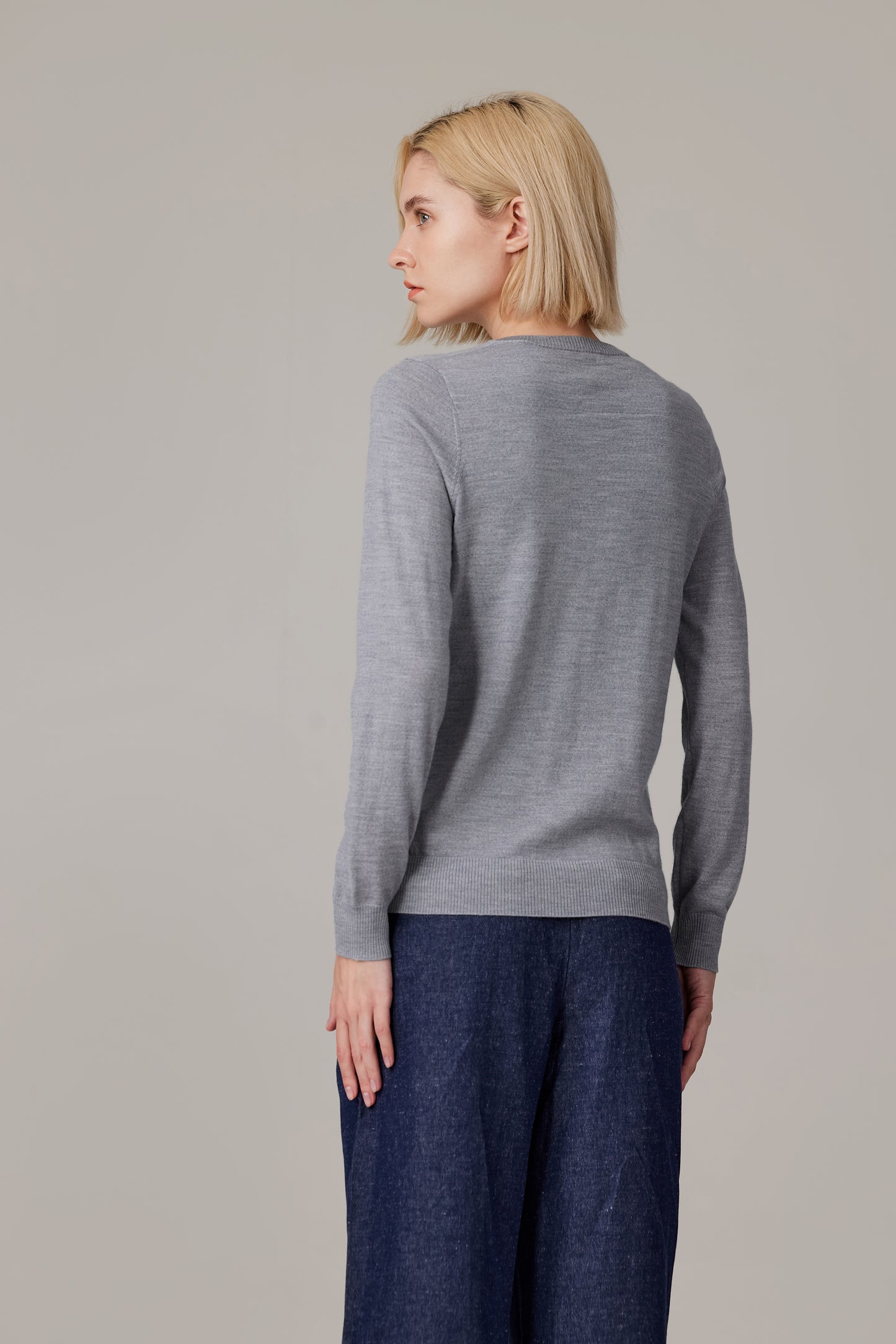 JENNIE LIU Women's 100% Merino Wool Light Weight Cardigan | Ultra Soft Fine-gauge Sweaters for Women | Machine Washable