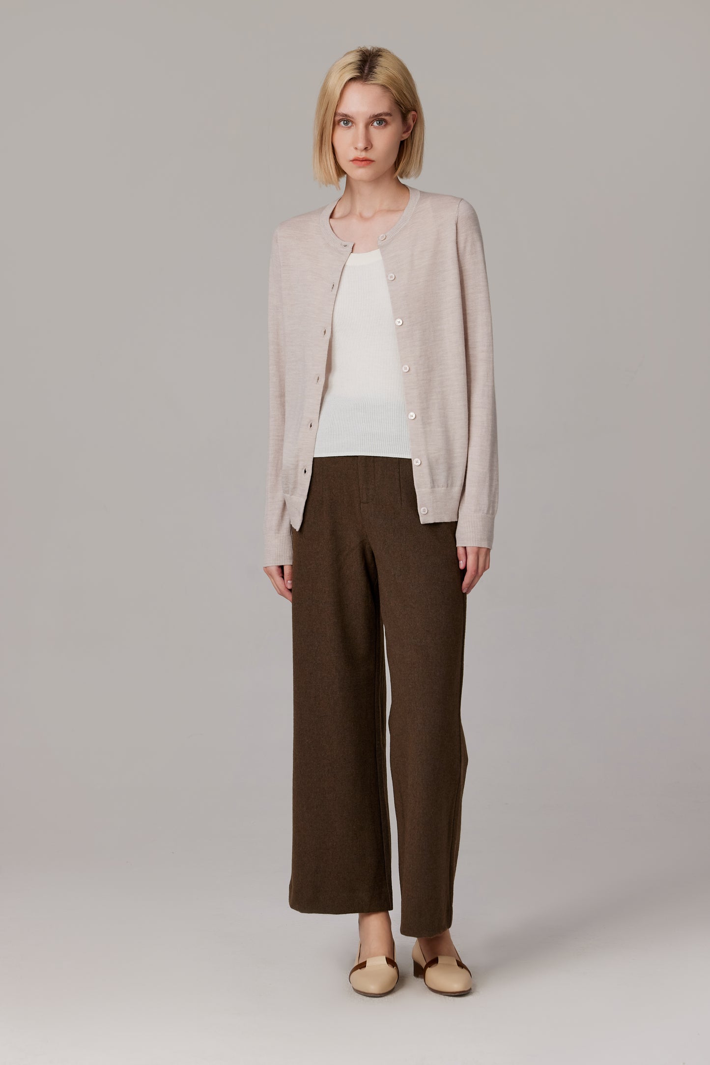 JENNIE LIU Women's 100% Merino Wool Light Weight Cardigan | Ultra Soft Fine-gauge Sweaters for Women | Machine Washable