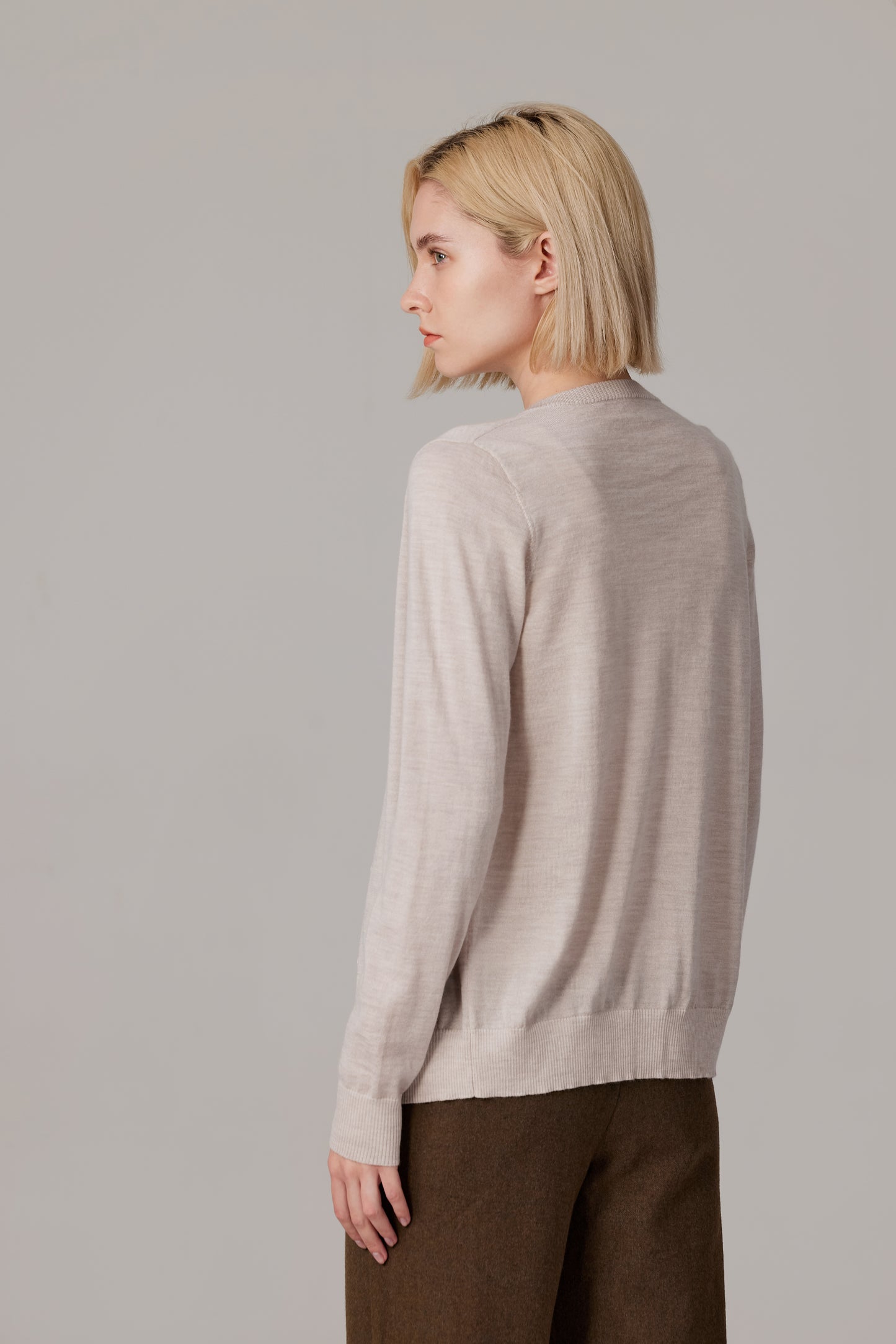 JENNIE LIU Women's 100% Merino Wool Light Weight Cardigan | Ultra Soft Fine-gauge Sweaters for Women | Machine Washable