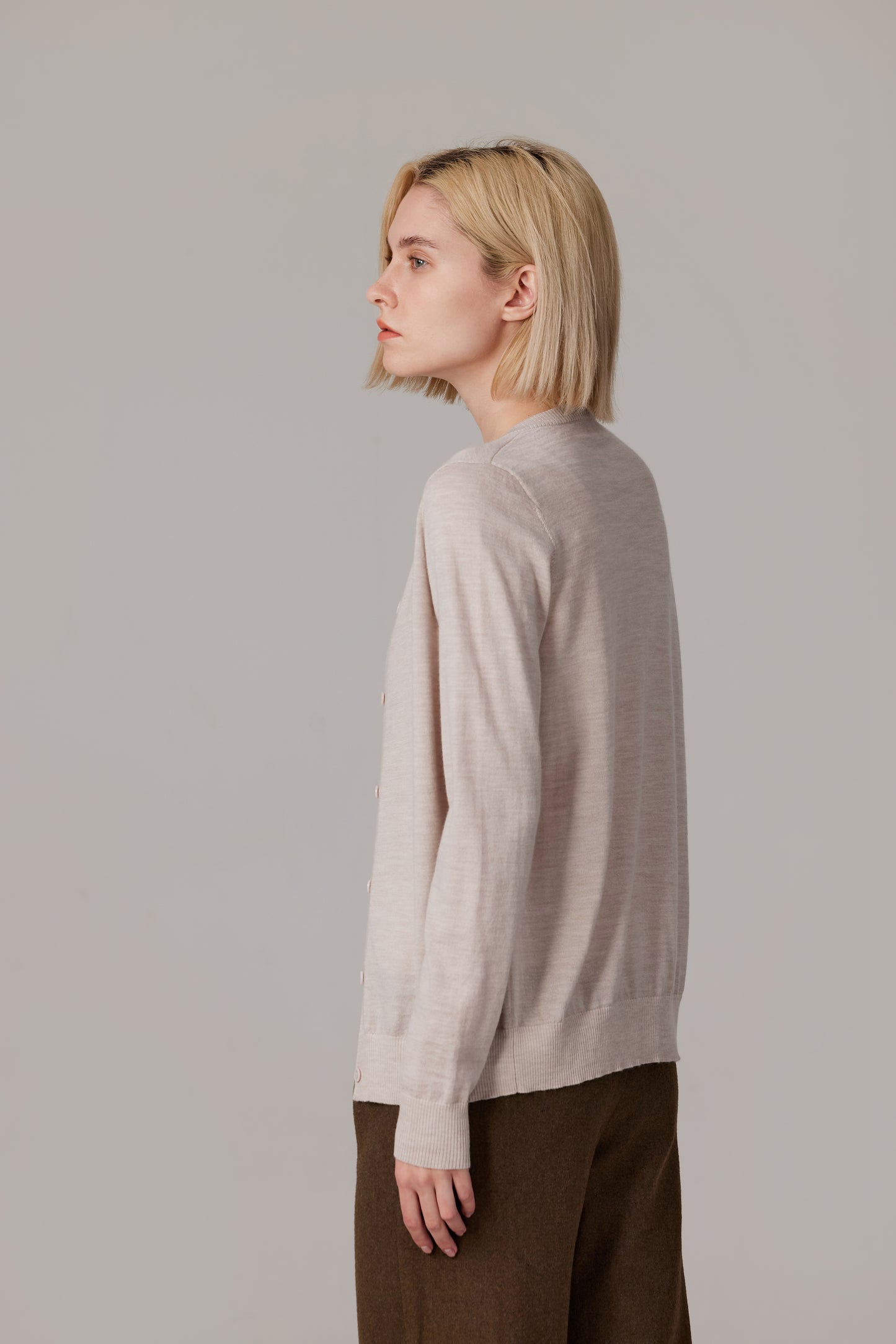 JENNIE LIU Women's 100% Merino Wool Light Weight Cardigan | Ultra Soft Fine-gauge Sweaters for Women | Machine Washable