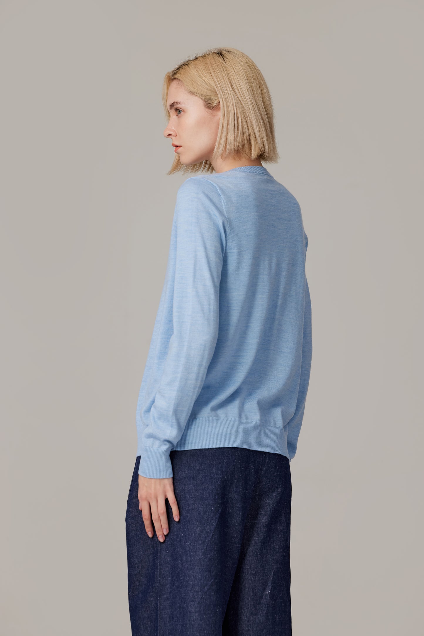 JENNIE LIU Women's 100% Merino Wool Light Weight Cardigan | Ultra Soft Fine-gauge Sweaters for Women | Machine Washable