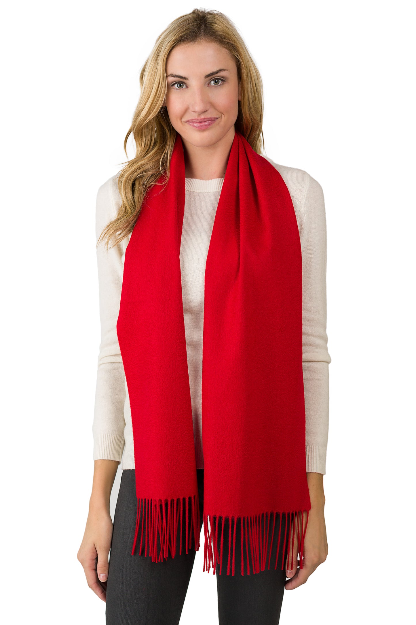 JENNIE LIU Women's 100% Pure Cashmere Scarf 75"x12" Cashmere Scarves for Women