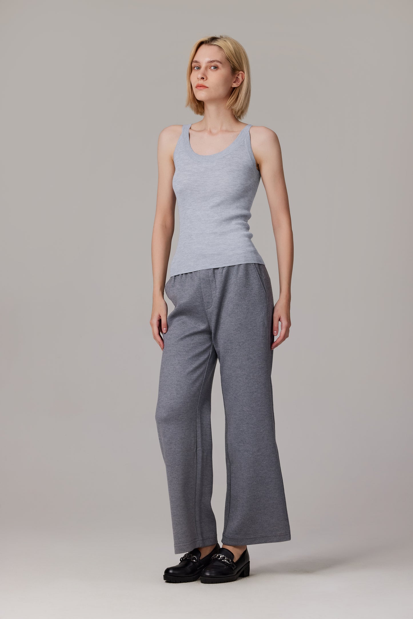 JENNIE LIU Women's Scoop Neck Tank Top | 75% Merino Wool 25% Silk Ultra-Soft Layering Essential | Natrual Moisture Wicking Sweater