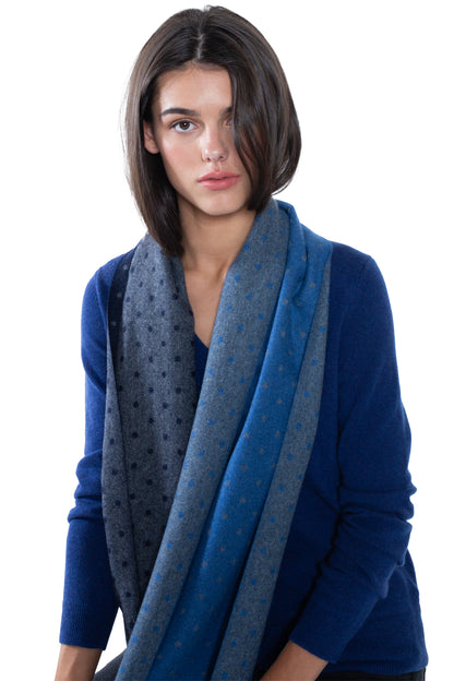 Women's Cashmere Scarf 75 x 12 in Blue by JENNIE LIU