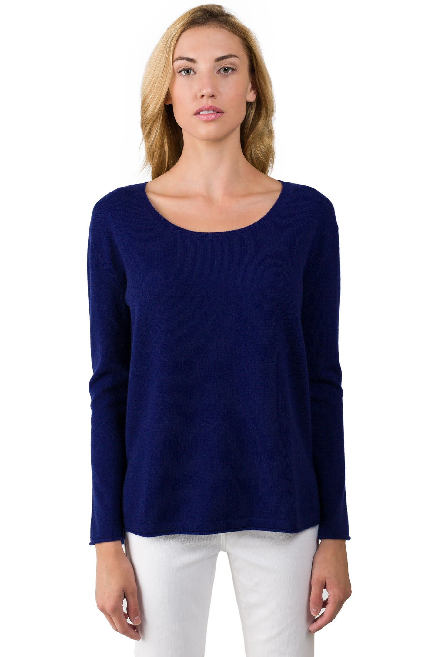 J CASHMERE Women's 100% Cashmere Dolman Sleeve Pullover High Low Sweater