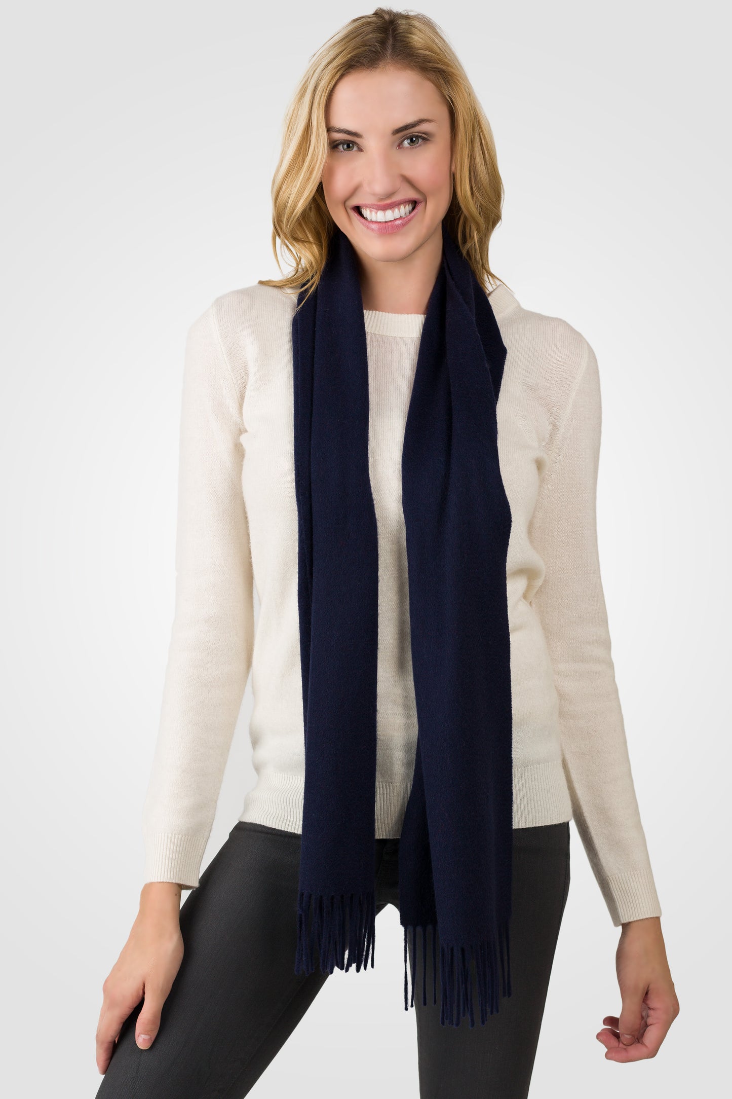 50% Cashmere 50% Merino Wool Woven Scarves 12"x62"